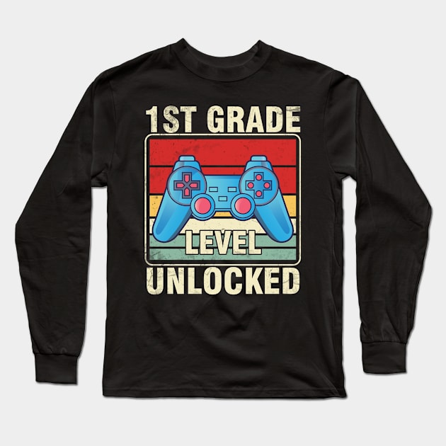 Gamer Student Senior Back To School 1st Garde Level Unlocked Long Sleeve T-Shirt by hoaikiu